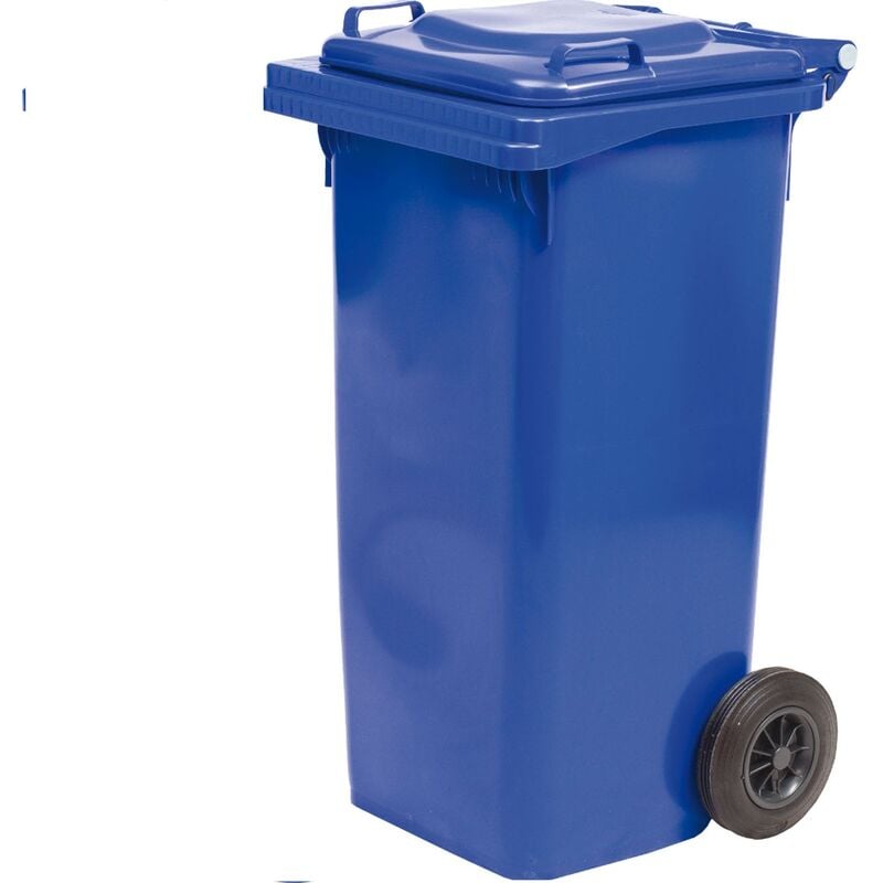 foto del prodotto ics bidone per raccolta differenziata con ruote 120lt blue