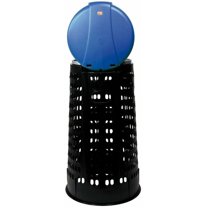 foto del prodotto ics bidone trespolo con coperchio per raccolta differenziata tata blue