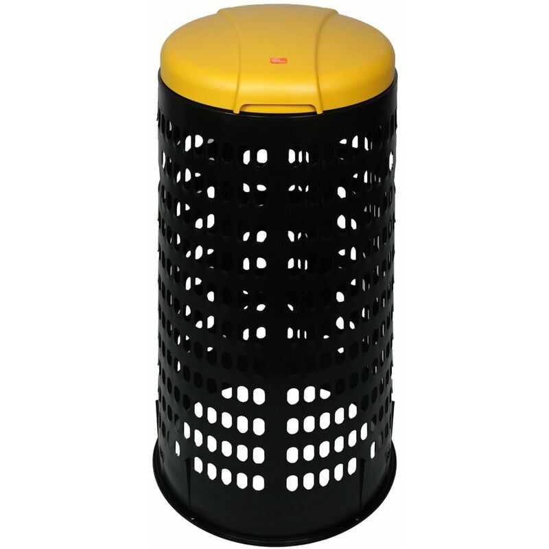 foto del prodotto ics bidone trespolo con coperchio per raccolta differenziata tata yellow