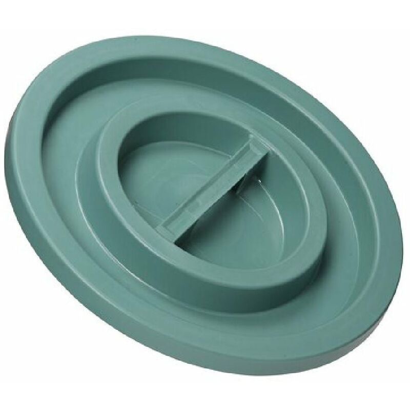 foto del prodotto ics coperchio in pvc sovrapponibile per bidone di immondizia 100 lt verde