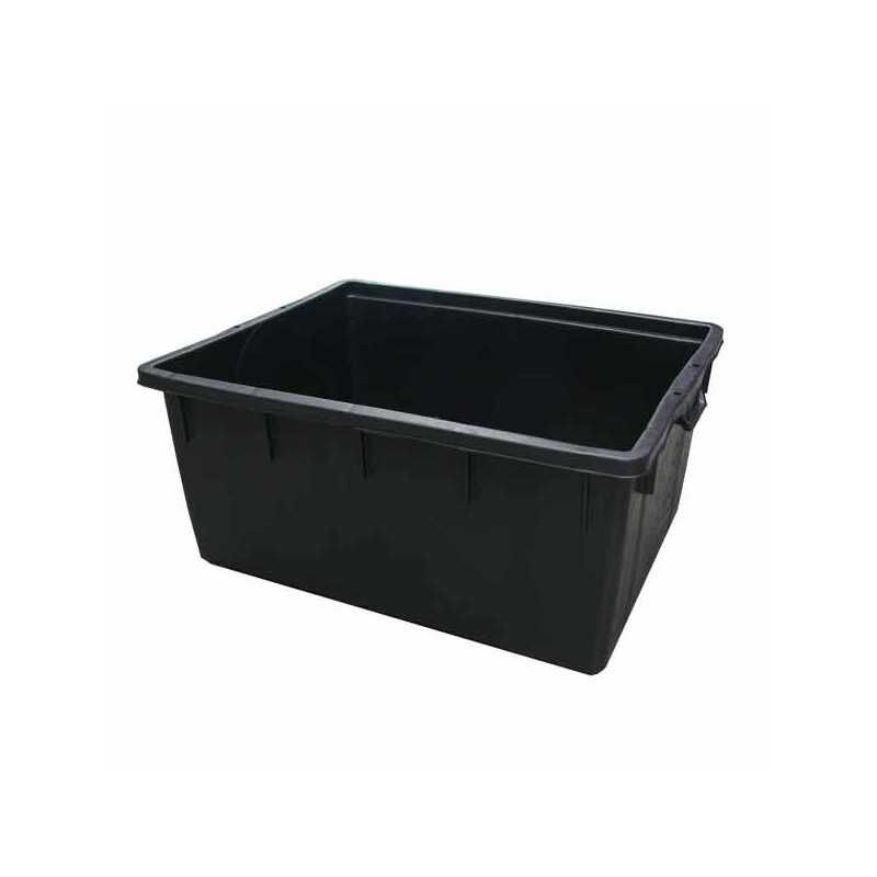 foto del prodotto ics mastello rettangolare nero capacit 150 litri