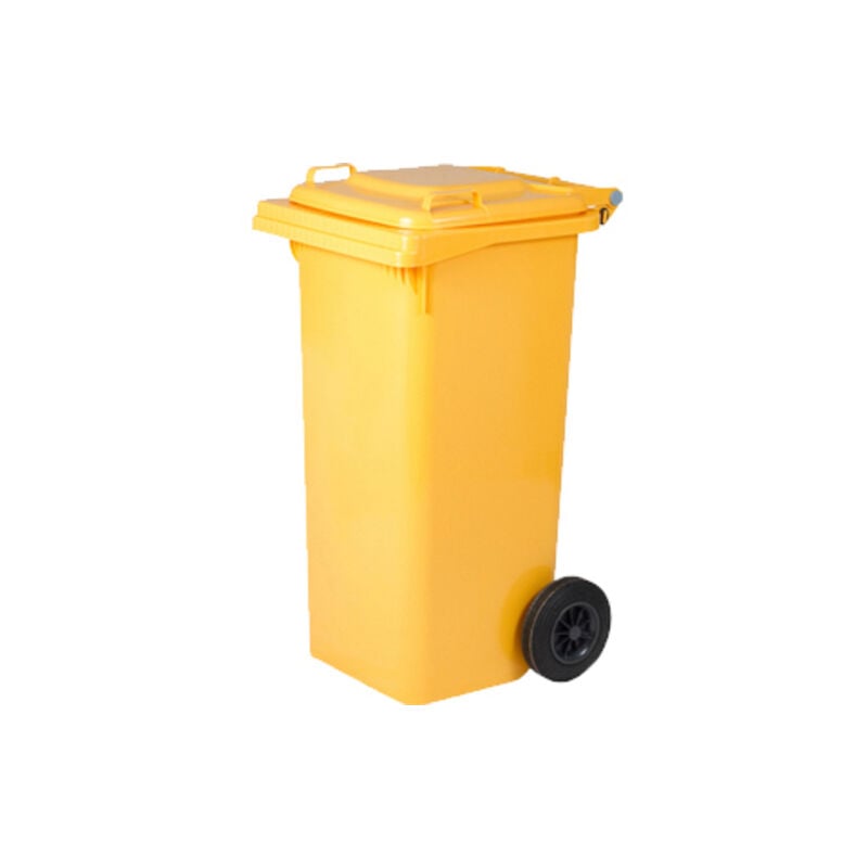 foto del prodotto ics pattumiera 120 l con ruote giallo mp