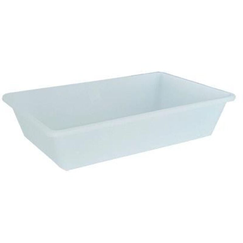 foto del prodotto ics vaschetta per pesce cm. 50x34xh.12 in pvc atossico. colore bianco.