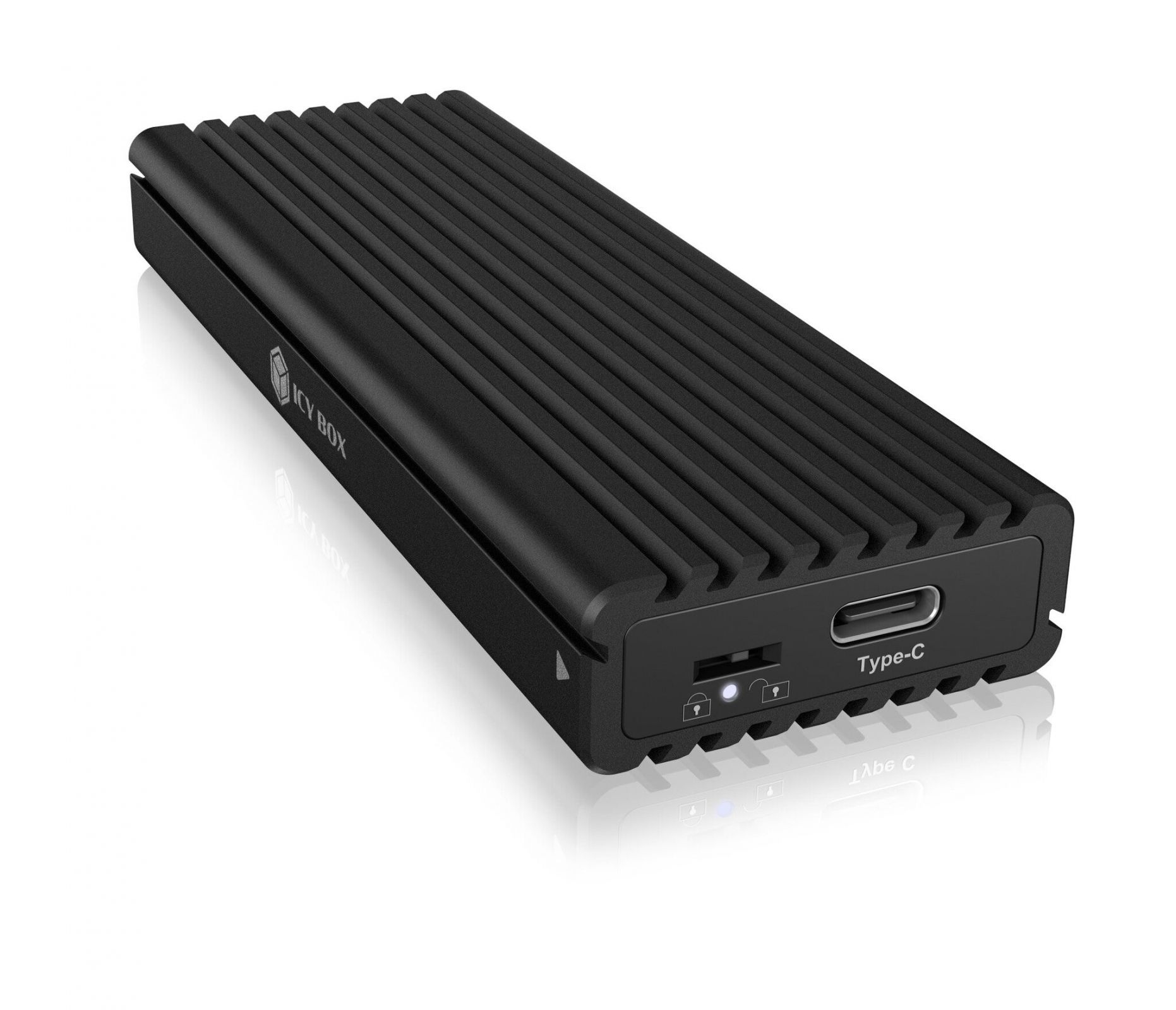foto del prodotto icy box case esterno per ssd m.2 nvme con type-c- 10 gbit s- toolless