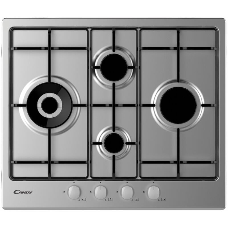 foto del prodotto idea chw6d4wx. colore del prodotto acciaio inox, posizionamento dell apparecchio da incasso, dimensione della larghezza del piano cottura 60 cm.