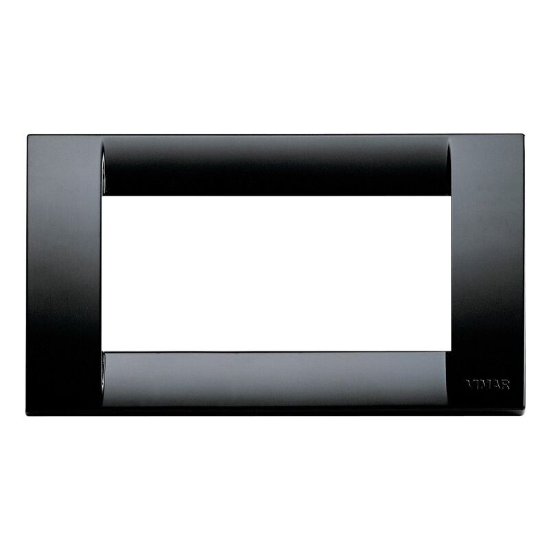 foto del prodotto idea placca classic 4 moduli nero 16744.16 vimar