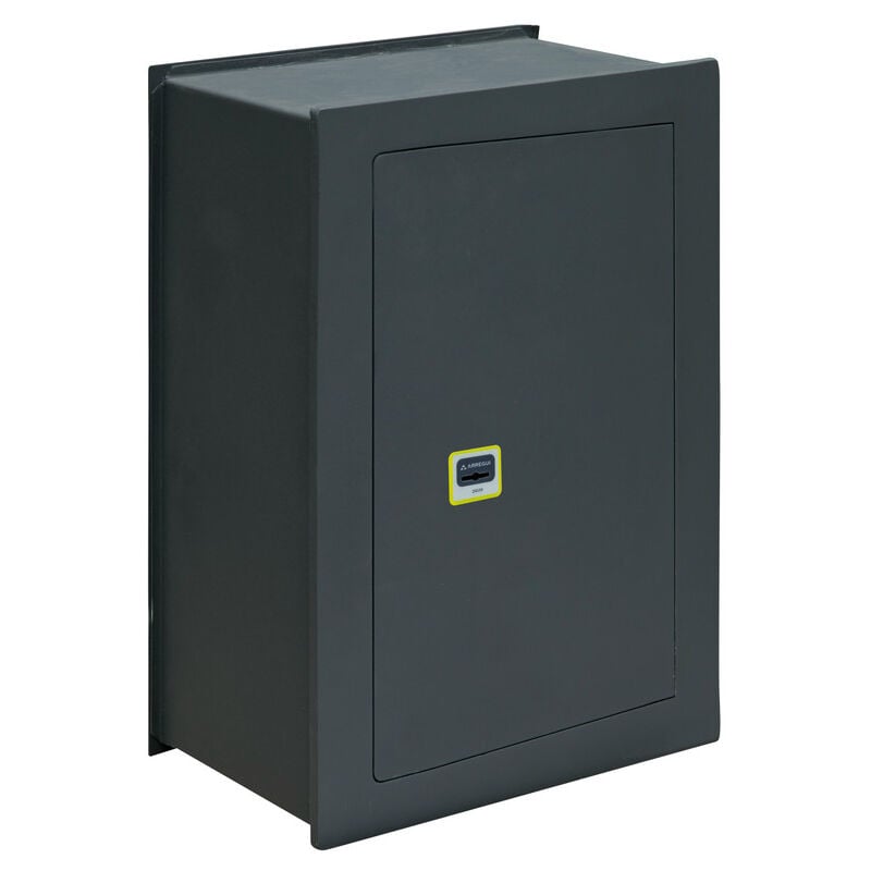 foto del prodotto ideal 10 281380 cassaforte a muro con serratura a chiave, cassaforte da incaso a parete per abitazioni, alto livello di sicurezza facile da usare, 52