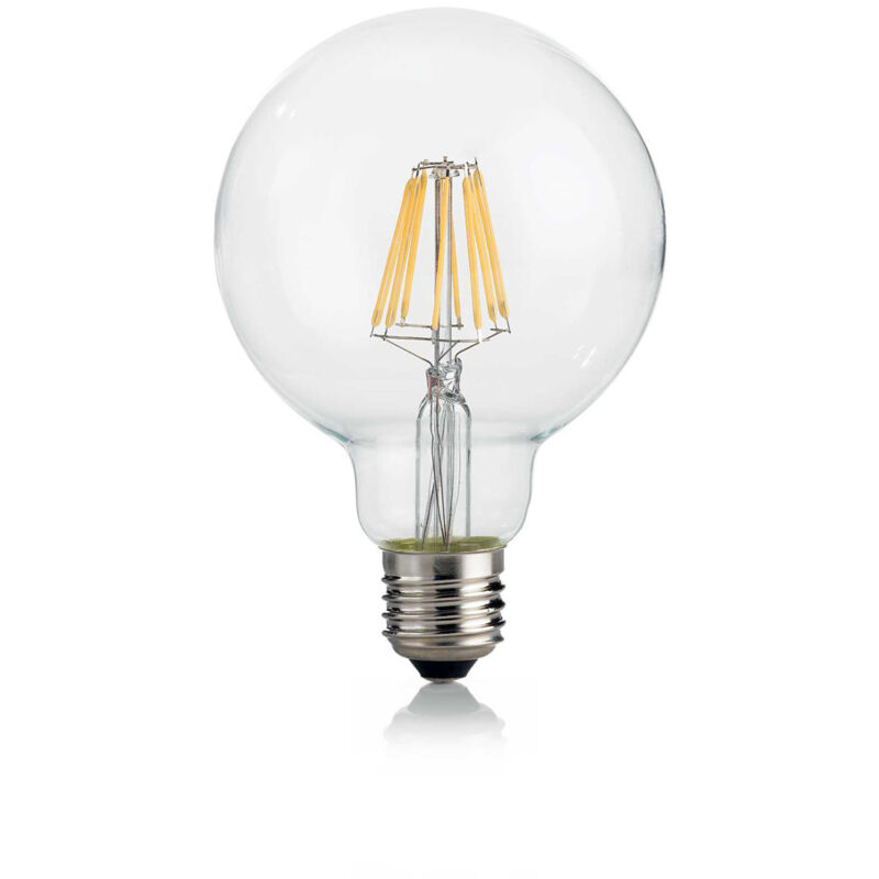 foto del prodotto ideal lux 10 lampadine led globo d95 e27 8 watt 3000 k 860 lm cri 90 trasparente