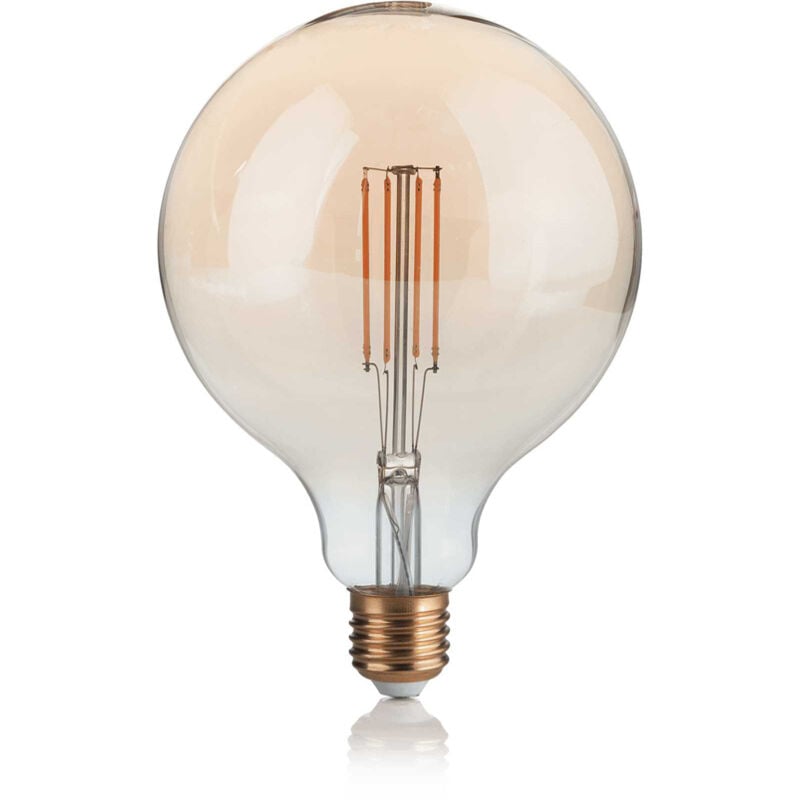 foto del prodotto ideal lux 10 lampadine led globo grande d125 e27 4 watt 2200 k 300 lm vintage ambra