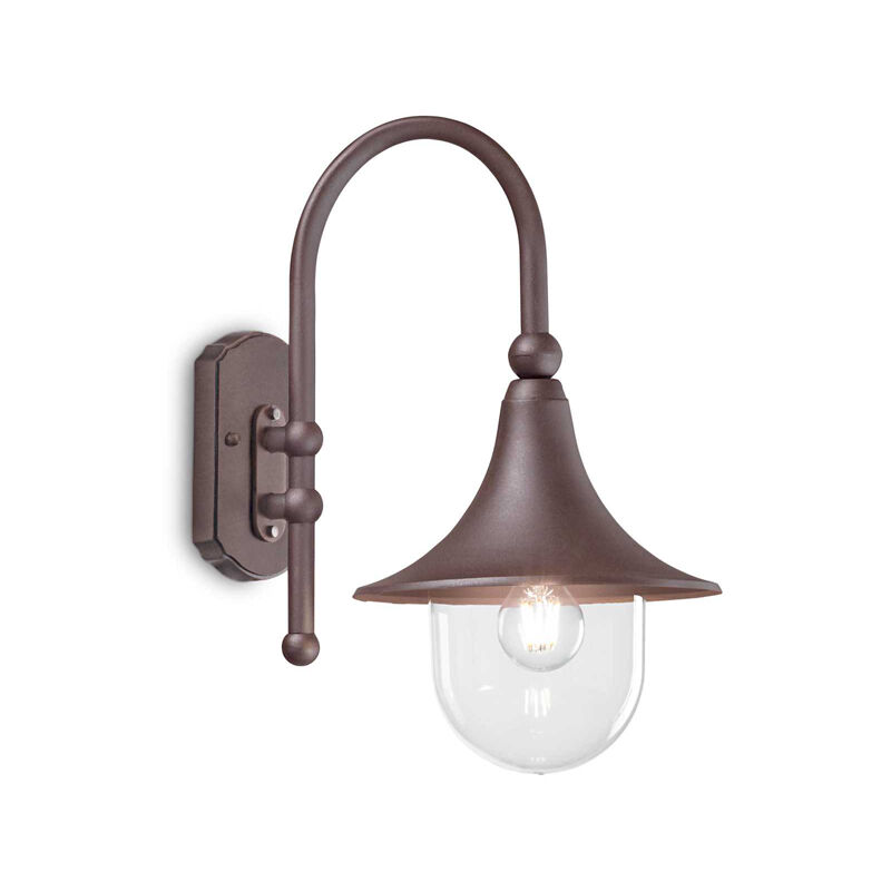foto del prodotto ideal lux applique arco rustica country cima alluminio coffee 1 luce e27