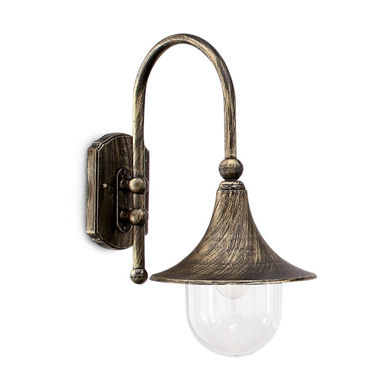 foto del prodotto ideal lux applique arco rustica country cima alluminio nero 1 luce e27