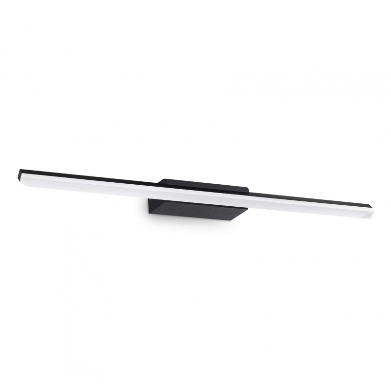 foto del prodotto ideal lux applique da parete contemporanea riflesso metallo nero led 17w 3000k ip44