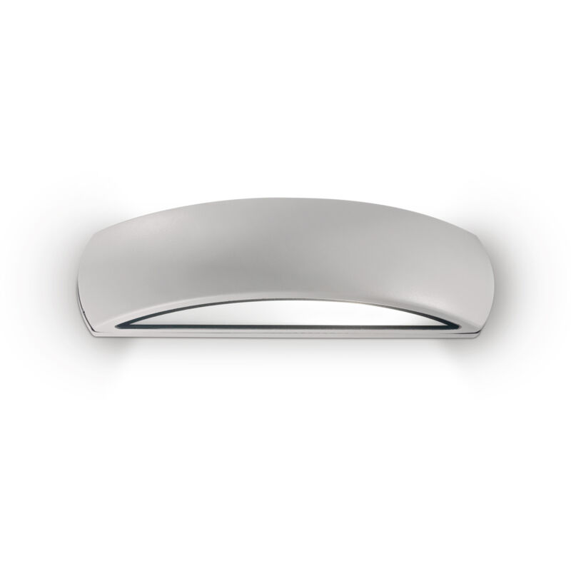 foto del prodotto ideal lux applique da parete contemporaneo giove alluminio grigio luce e27 60w 3000k ip54