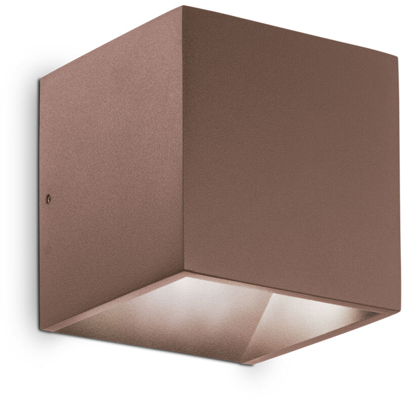 foto del prodotto ideal lux applique da parete contemporaneo rubik alluminio coffee led 8,5w 3000k ip54