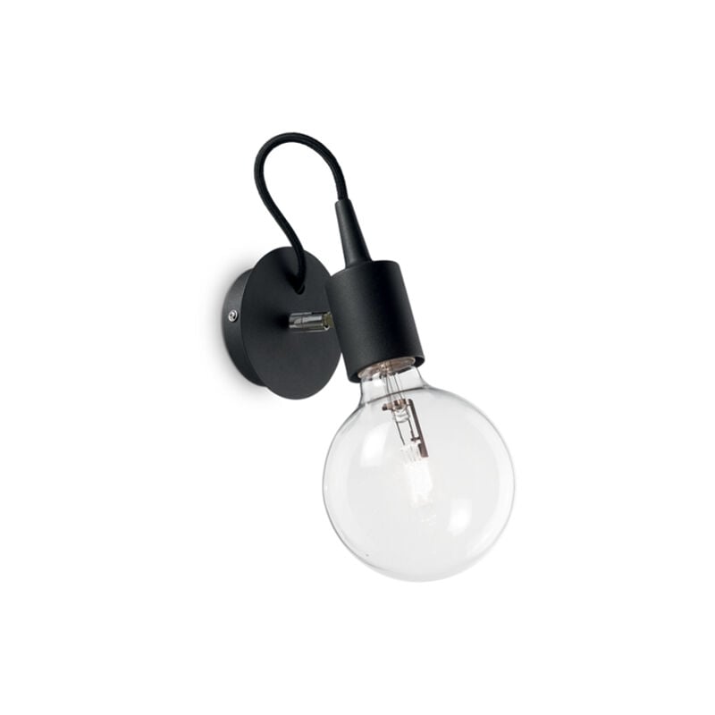 foto del prodotto ideal lux applique moderna edison metallo nero 1 luce e27