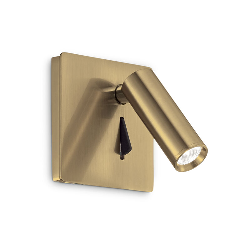 foto del prodotto ideal lux applique moderna lite metallo ottone led 3w 3000k luce calda