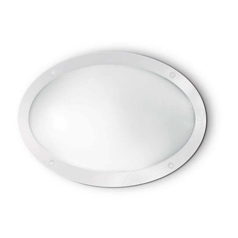 foto del prodotto ideal lux applique moderna medea 1 materie plastiche bianco 1 luce e27