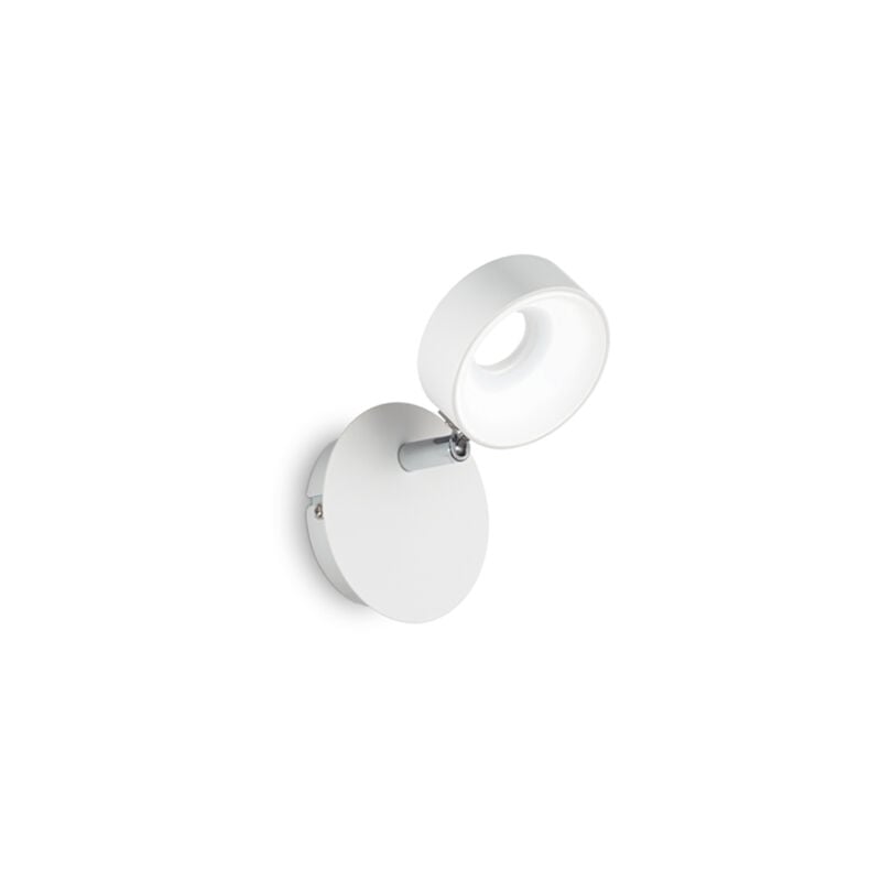 foto del prodotto ideal lux applique moderna oby metallo bianco 1 luce 6w 3000k luce calda