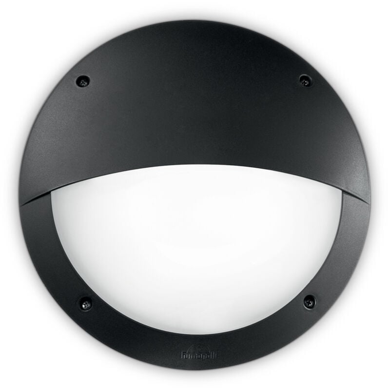 foto del prodotto ideal lux applique moderna polar 2 materie plastiche nero 1 luce e27