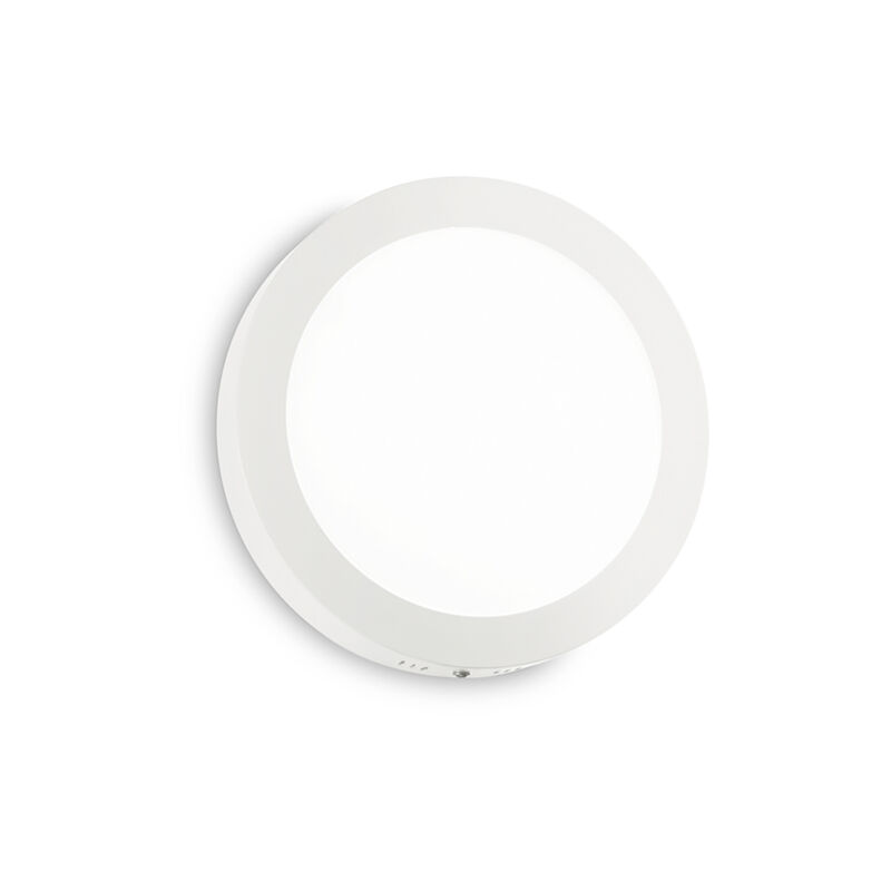 foto del prodotto ideal lux applique moderna round universal alluminio plastiche bianco led 19w 3000k d22
