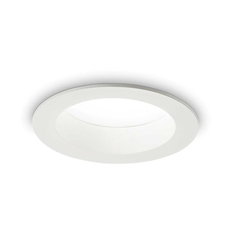foto del prodotto ideal lux faretto incasso basic fi alluminio bianco led 10w 3000k d10,3cm