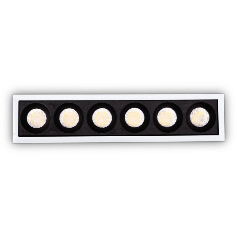 foto del prodotto ideal lux faretto incasso contemporaneo lika alluminio bianco led 19w 3000k ip20