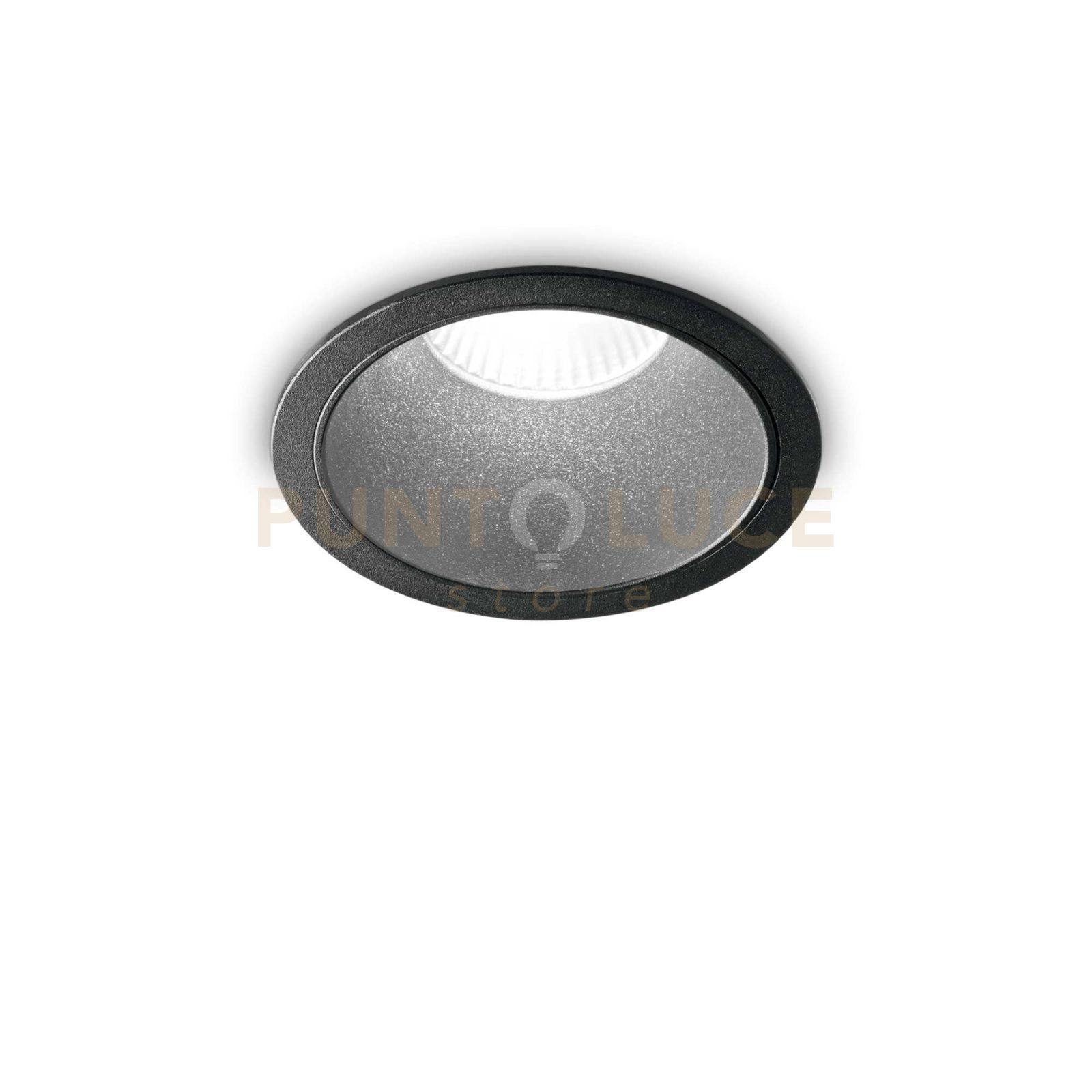 foto del prodotto ideal lux faretto incasso moderno game alluminio nero led 11w 3000k luce calda