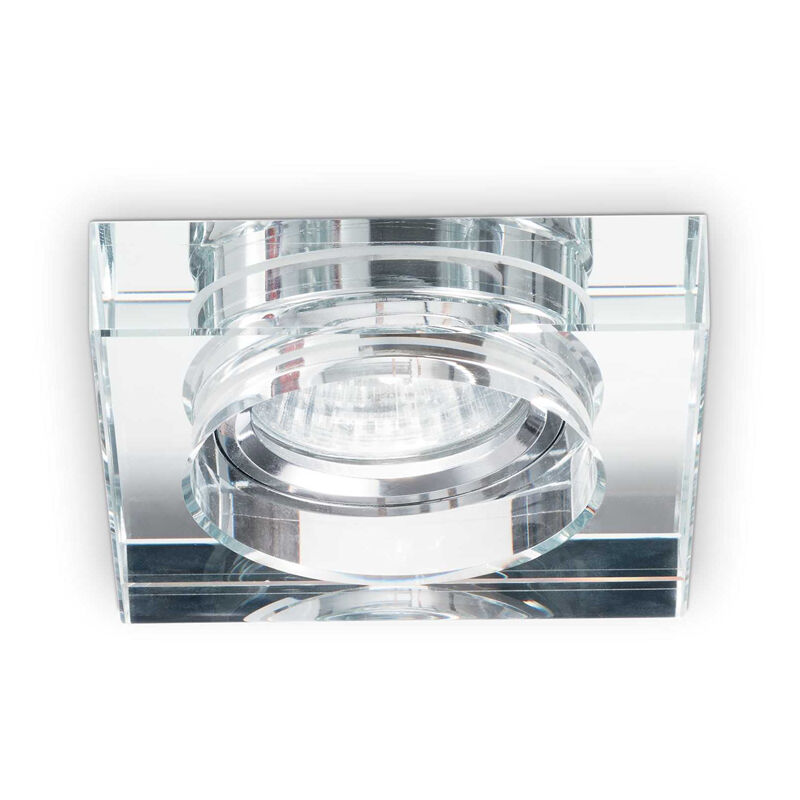 foto del prodotto ideal lux faretto incasso quadrato moderno blues alluminio trasp. 1 luce gu10 5w 3000k