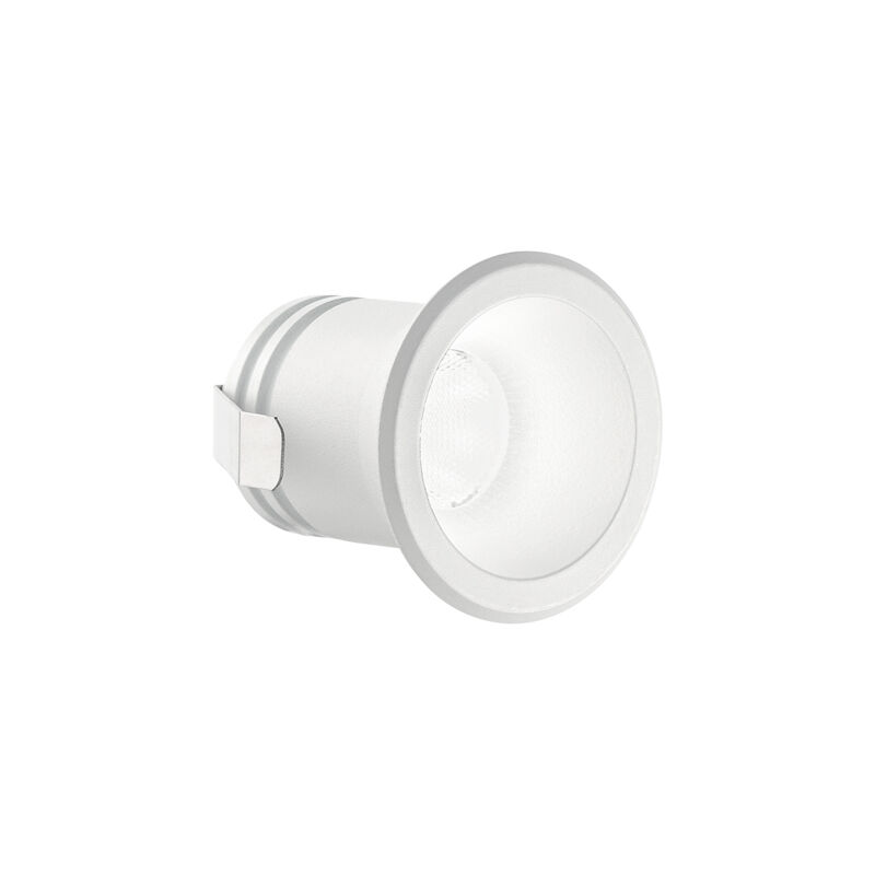 foto del prodotto ideal lux faretto incasso virus alluminio bianco led 3w 3000k luce calda