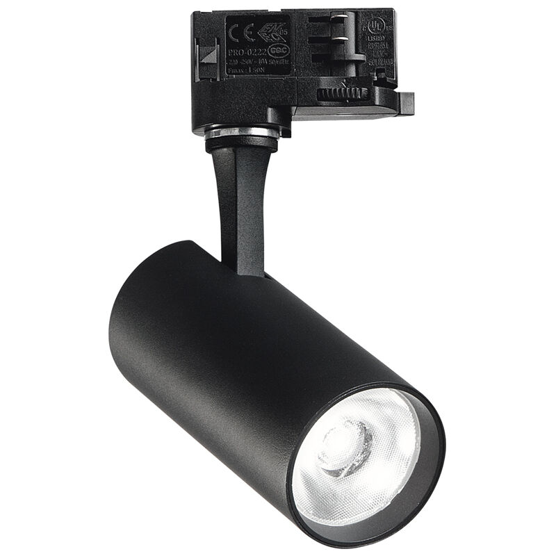 foto del prodotto ideal lux illuminazione a binario contemporaneo fox alluminio nero led 15w 4000k ip20