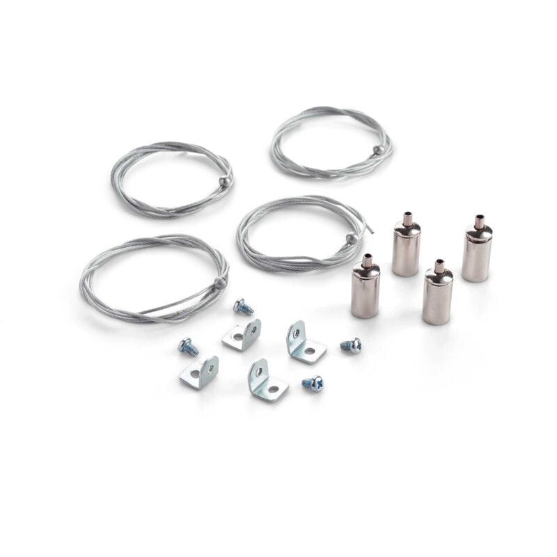 foto del prodotto ideal lux kit sospensione panel metallo cromo