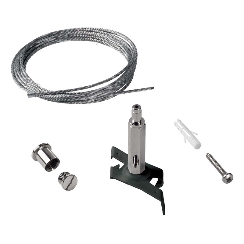 foto del prodotto ideal lux kit sospensione senza rosone link metallo nero 5m