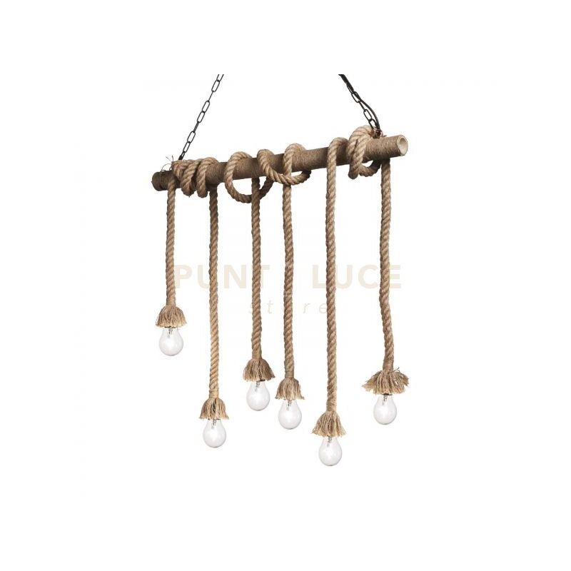 foto del prodotto ideal lux lampada a sospensione canapa sp6