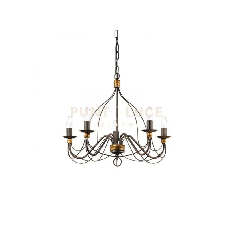 foto del prodotto ideal lux lampada a sospensione corte sp5 ruggine