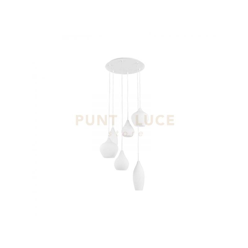 foto del prodotto ideal lux lampada a sospensione soft sp6 bianco