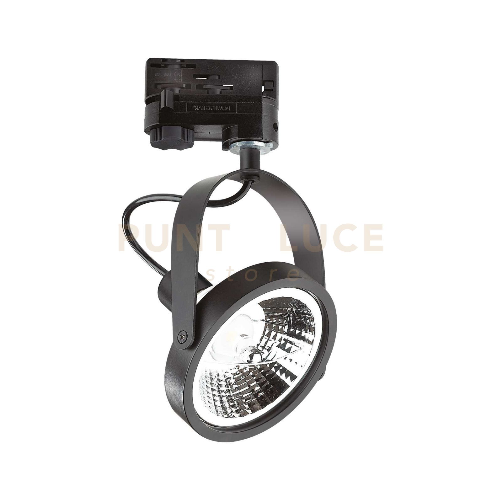 foto del prodotto ideal lux lampada binario moderna glim metallo nero 1 luce 10w gu10 3000k luce calda