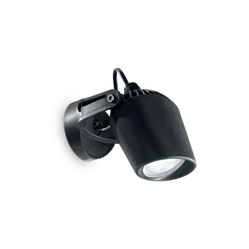 foto del prodotto ideal lux lampada da parete 1 luce minitommy ap nero 3000k