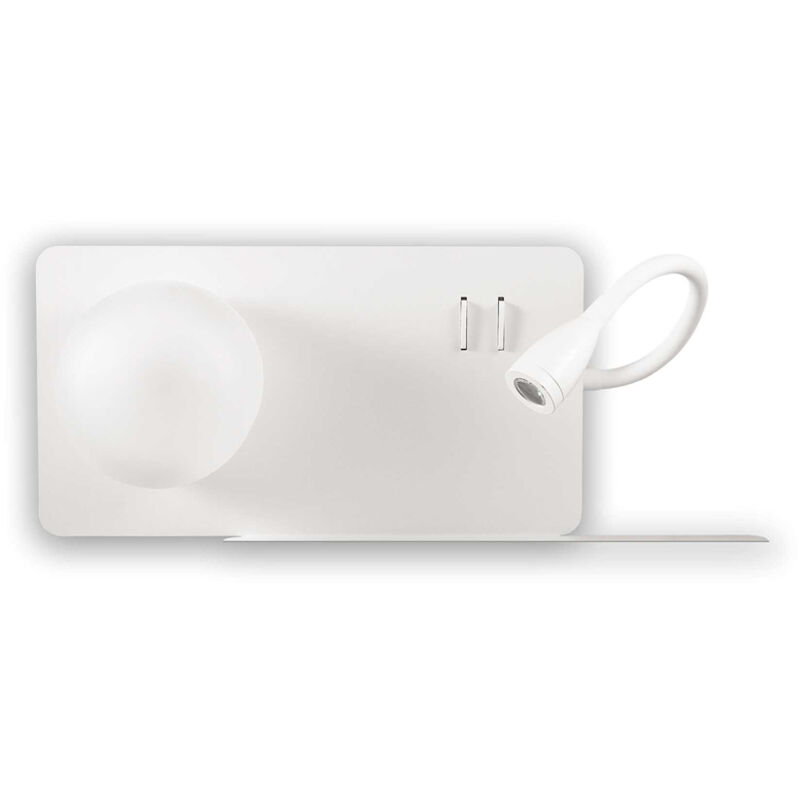 foto del prodotto ideal lux lampada da parete book 2 ap bianco