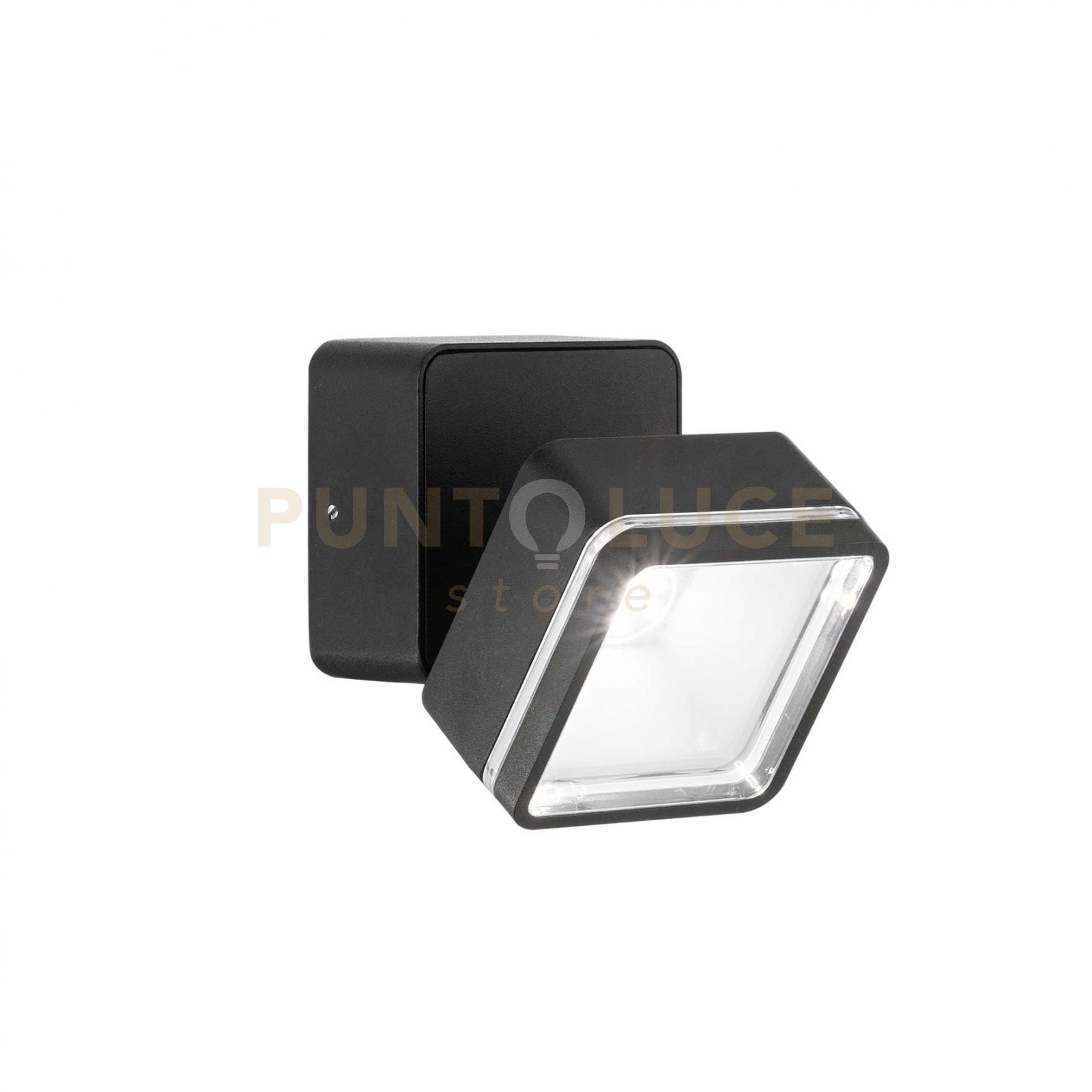 foto del prodotto ideal lux lampada da parete omega ap square nero 4000k