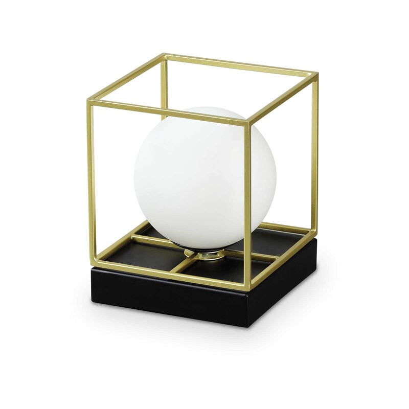 foto del prodotto ideal lux lampada da scrivania contemporanea lingotto metallo ottone 1 luce g9 3w 3000k