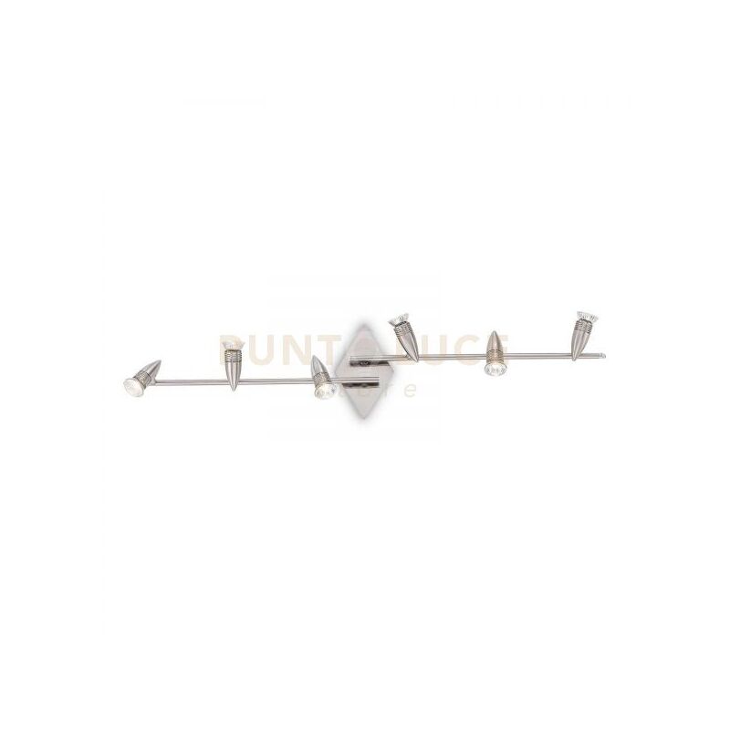 foto del prodotto ideal lux lampada da soffitto alfa pl6 nickel
