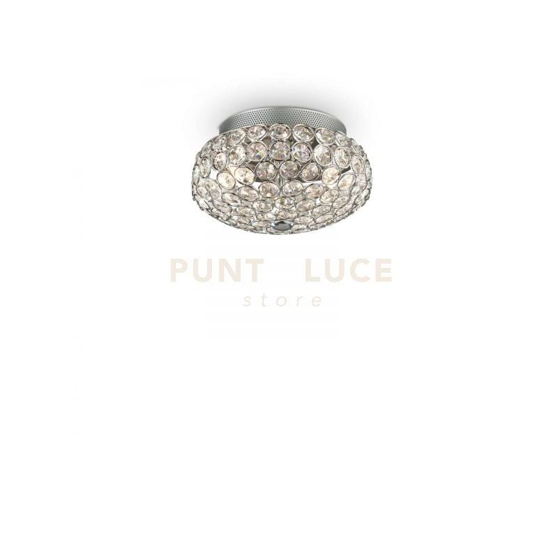 foto del prodotto ideal lux lampada da soffitto king pl3 cromo