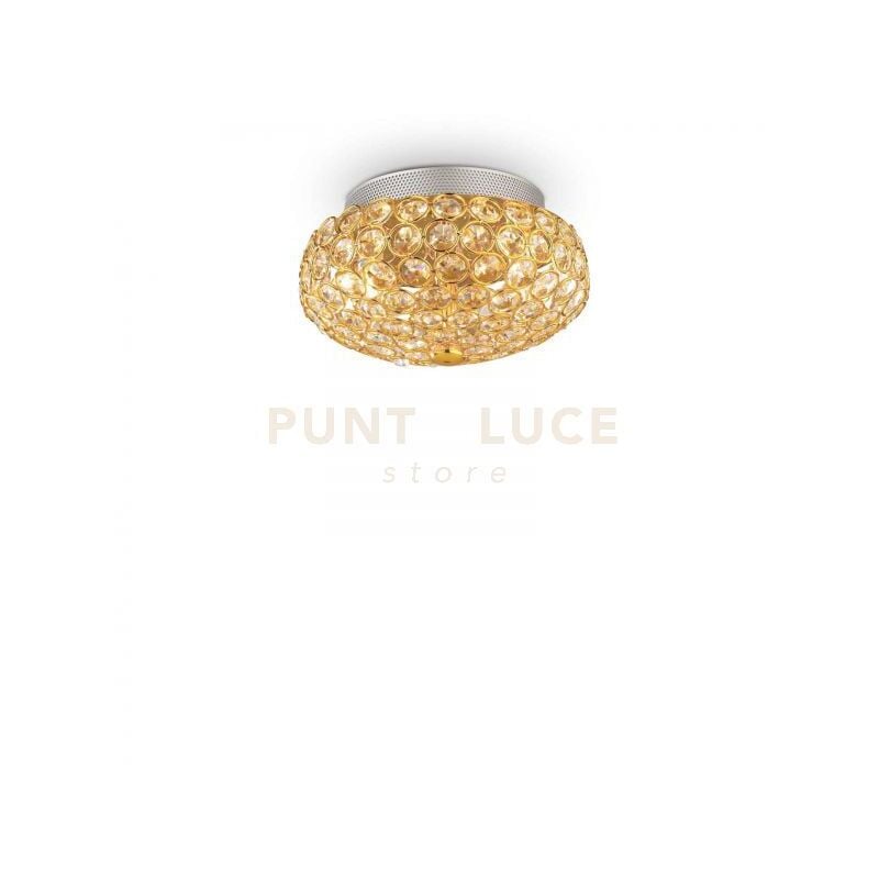 foto del prodotto ideal lux lampada da soffitto king pl3 oro