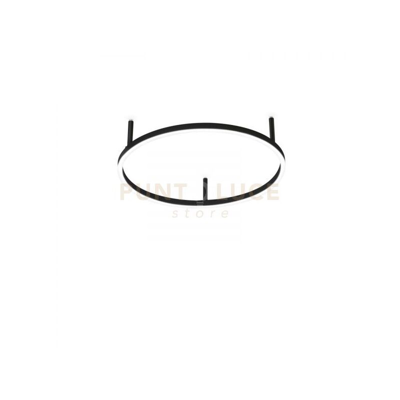 foto del prodotto ideal lux lampada da soffitto oracle slim pl d050 round 3000k on off bk