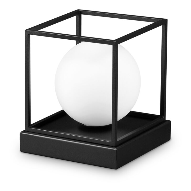 foto del prodotto ideal lux lampada da tavolo contemporanea lingotto metallo nero 1 luce g9 28w 3000k ip20