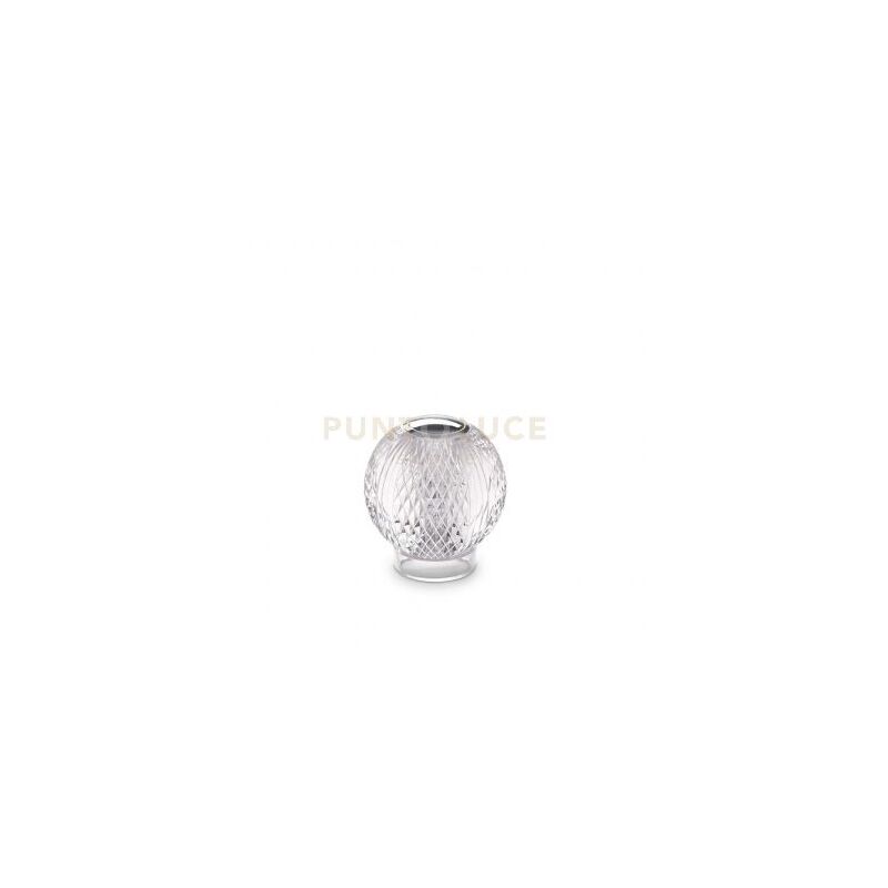 foto del prodotto ideal lux lampada da tavolo diamond,vetro trasparente effetto cristallo,ricaricabile tl1