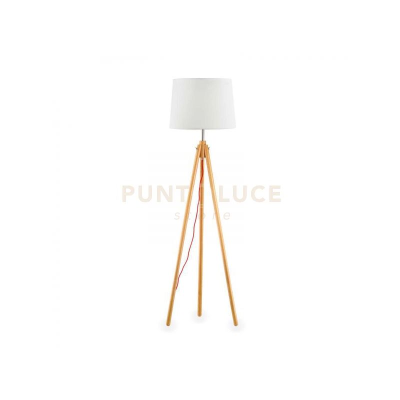 foto del prodotto ideal lux lampada da terra york pt1 wood