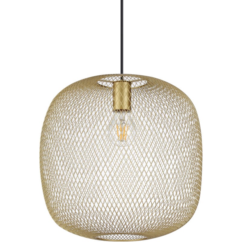foto del prodotto ideal lux lampadario a sospensione contemporaneo net metallo oro 1 luce e27 42w