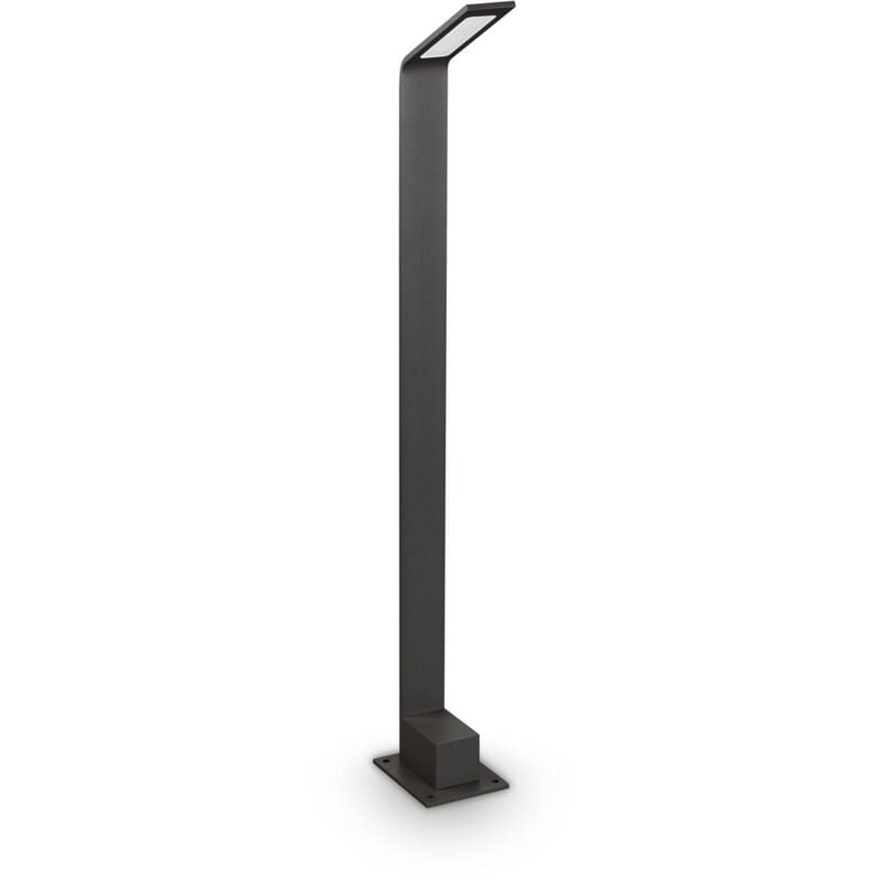 foto del prodotto ideal lux paletto contemporaneo agos alluminio nero led 6,5w 3000k ip54