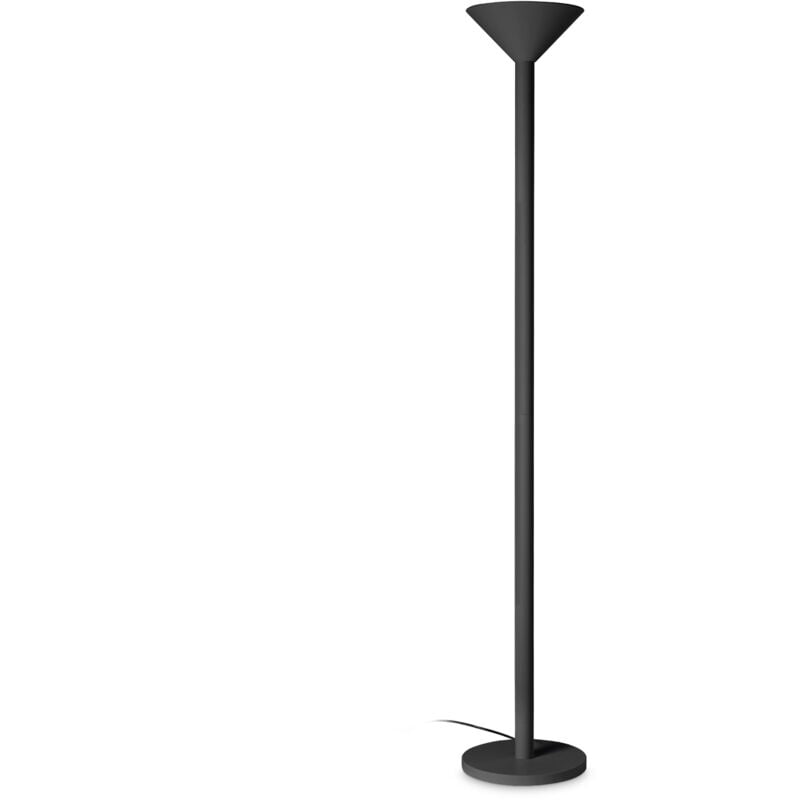 foto del prodotto ideal lux piantana da terra contemporanea mix metallo nero 1 luce e27 42w ip20